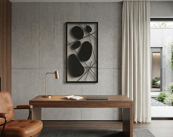 Abstract Metal Wall Art: Modern Sculpture, Entryway Decor