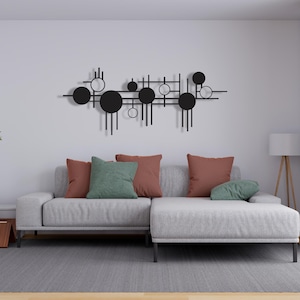 Modern Luxury Style Metal Wall Art, Abstract Metal Wall Sculpture, Circle Metal Art, Geometric Wall Art, Mid Century Decor, Circle Wall Sign