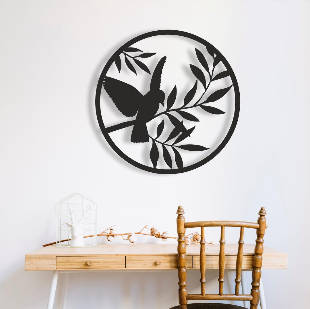 Minimalist Metal Bird Wall Art: Line Art Garden Sign - Etsy