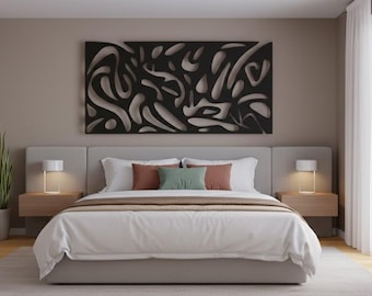 Abstract Metal Wall Art: Modern Sculpture, Entryway Decor