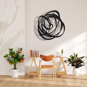 Abstract Metal Wall Art: Modern Sculpture, Entryway Decor
