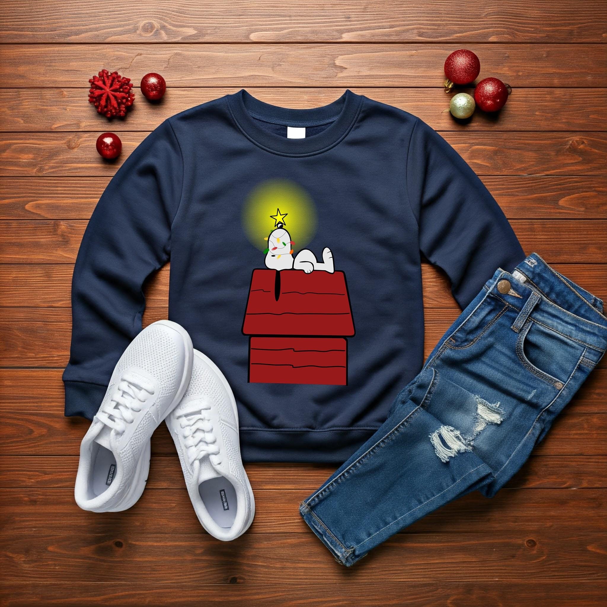 Snoopy Christmas Sweater Etsy
