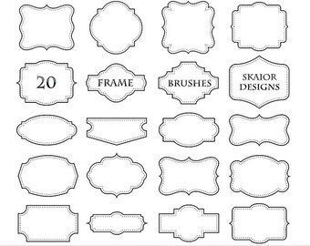 Chalkboard Banner Photoshop Brushes Banner Brushes Web Ribbons Etsy