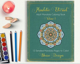 Mandala Coloring Book Adult Printable Relaxation Detailed Henna Pages Yoga Meditation Art Therapy
