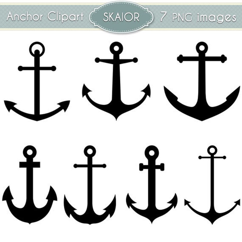 Download Anchor Clipart Vector Anchor Clip Art Nautical Clipart | Etsy