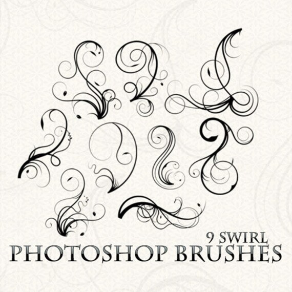Swirls Brushes Flourish Brushes Etsy