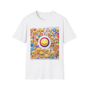 Emoji Delight Unisex T-Shirt, Fun Graphic Tee, Casual Wear, Gift for Friends, Birthday and Celebrations