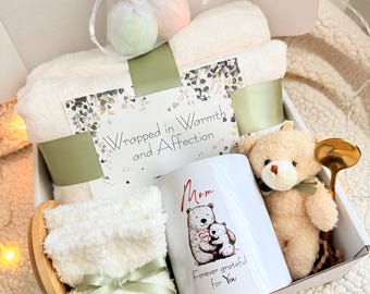 Personalized Gift Box, Mom Gift Set, Encouragement Gift, Hug In A Box, Thinking Of You Box, Hygge Gift Box, Gift Box Cozy Care Package