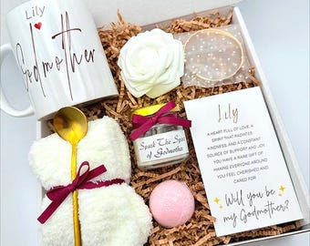 Godmother Proposal Gift Box, Godmother, Godparent Gift Godmother Proposal Gift Box Hygge Gift Cozy Gift Box For Godmother Personalized Gifts