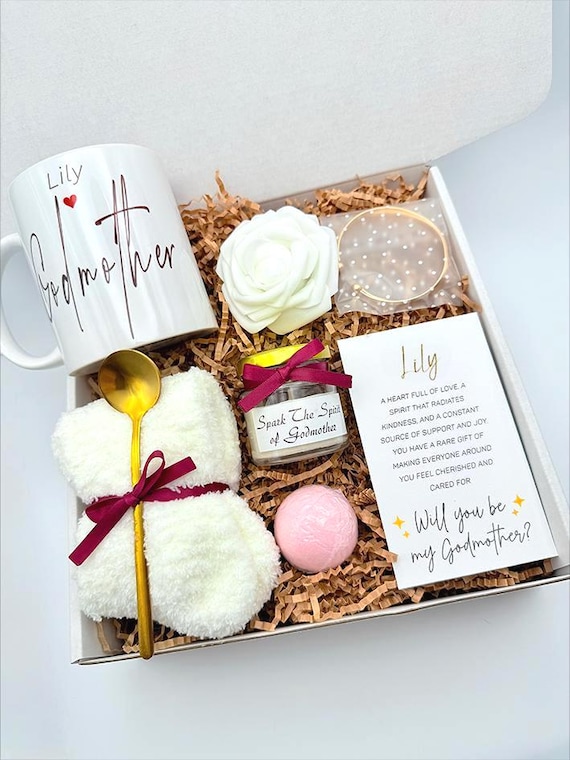 Godmother Proposal Gift Box, Godmother, Godparent Gift Godmother Proposal Gift Box Hygge Gift Cozy Gift Box For Godmother Personalized Gifts