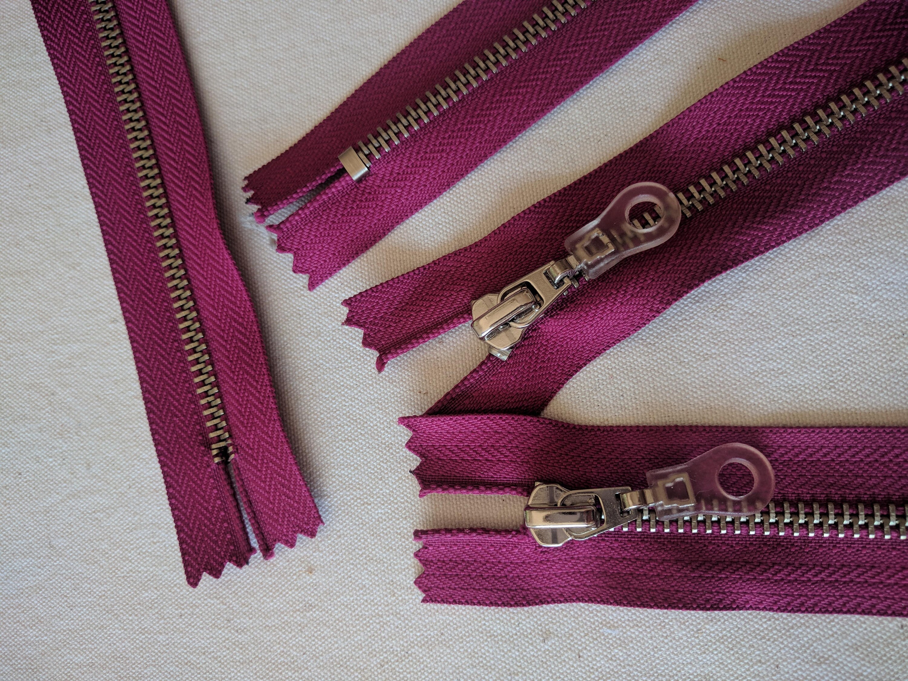 Custom Zippers 9 Inches Long Pink Colour Metal Coil Etsy Canada