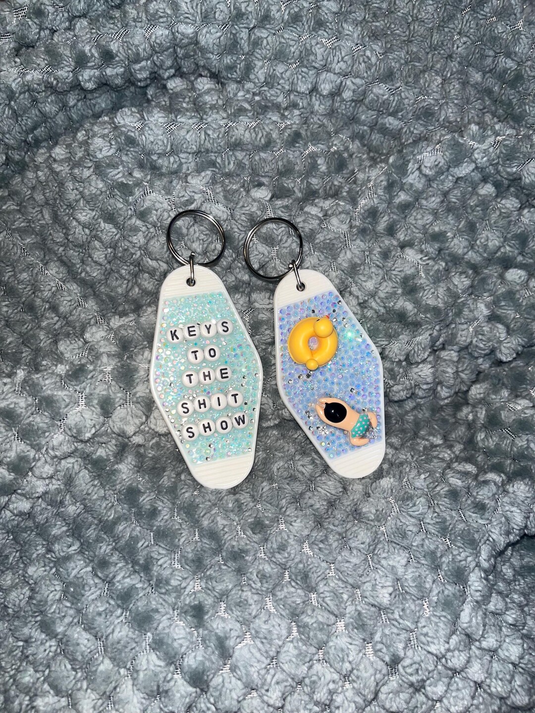 Hand Bedazzled “keys to the Sh*t Show” Motel Keychain - Etsy