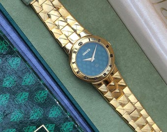 Gucci Vintage Classic 3300.2.L 18K Gold Plated Women's Watch - Etsy