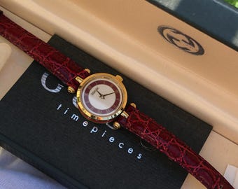 AUTHENTIC GUCCI G 3000.2.L Gold Plated / Sherry Line / Original