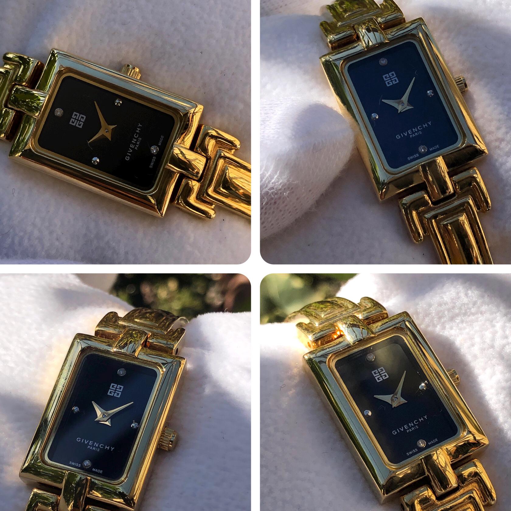 Rare Vintage GIVENCHY Swiss Made Watch: Diamond Gold Plated  display picture 2