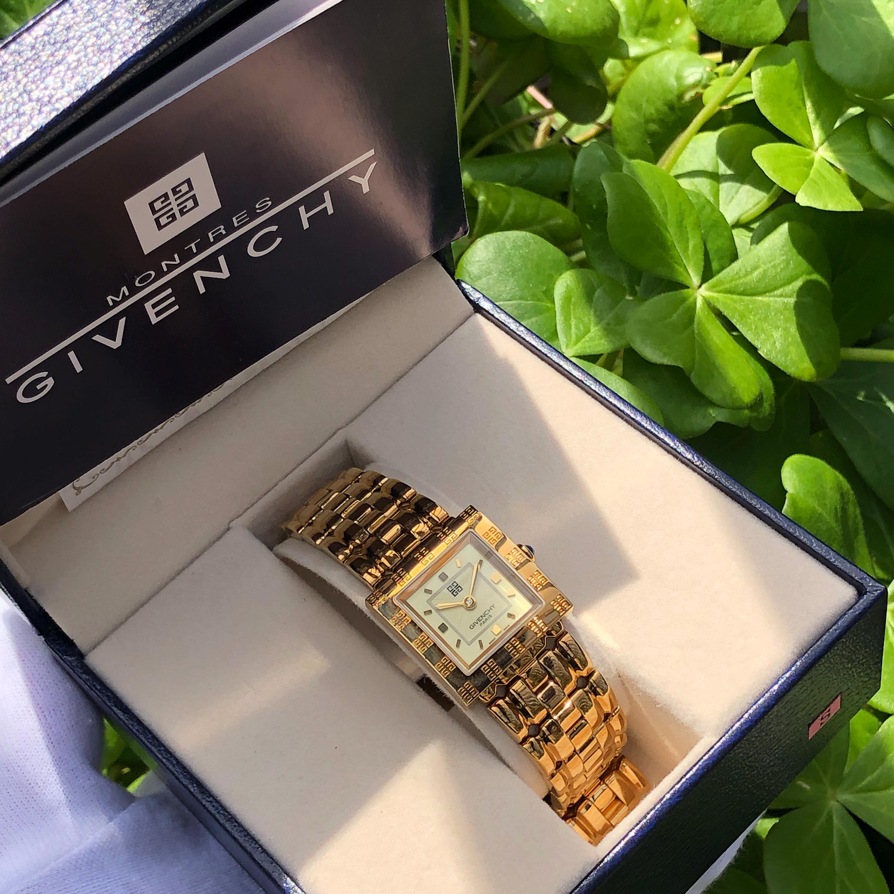 Vintage GIVENCHY APSARAS Watch: Gold Square Face, Box & Papers - Etsy