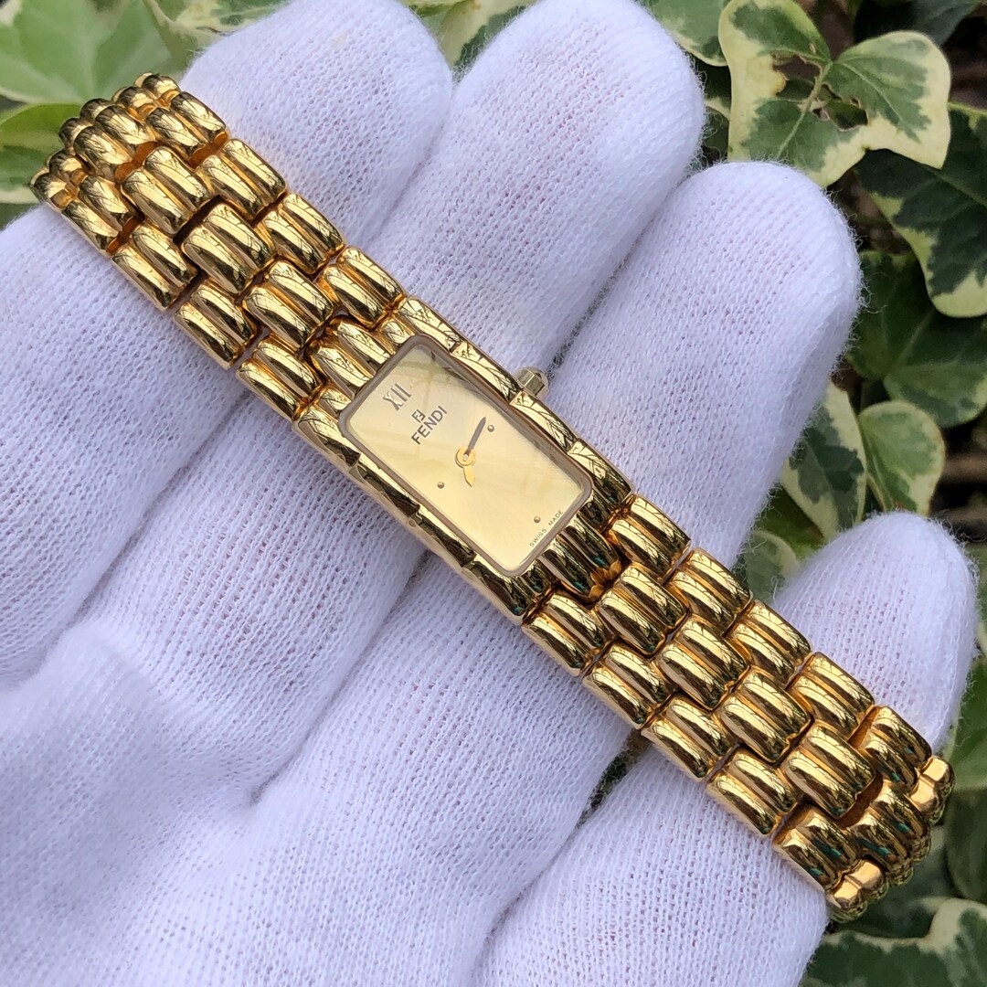 Reserved RARE Vintage FENDI Orology 670L Golden Dial Gold Plated