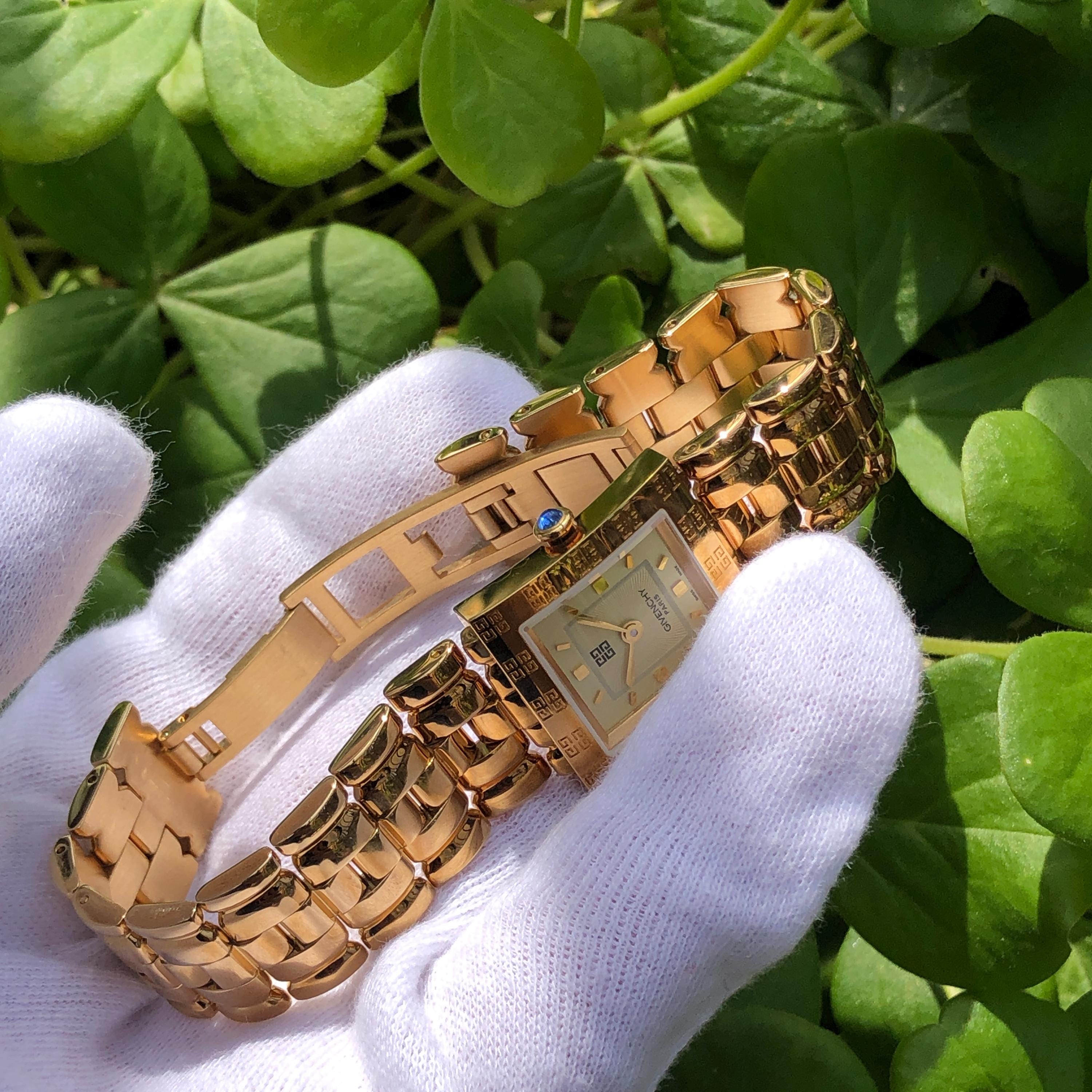 Vintage GIVENCHY APSARAS Watch: Gold Square Face, Box & Papers - Etsy