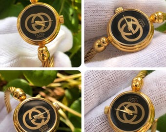 VINTAGE GUCCI 2047 Series Flexible Twisted Bangle Type Gold Plated