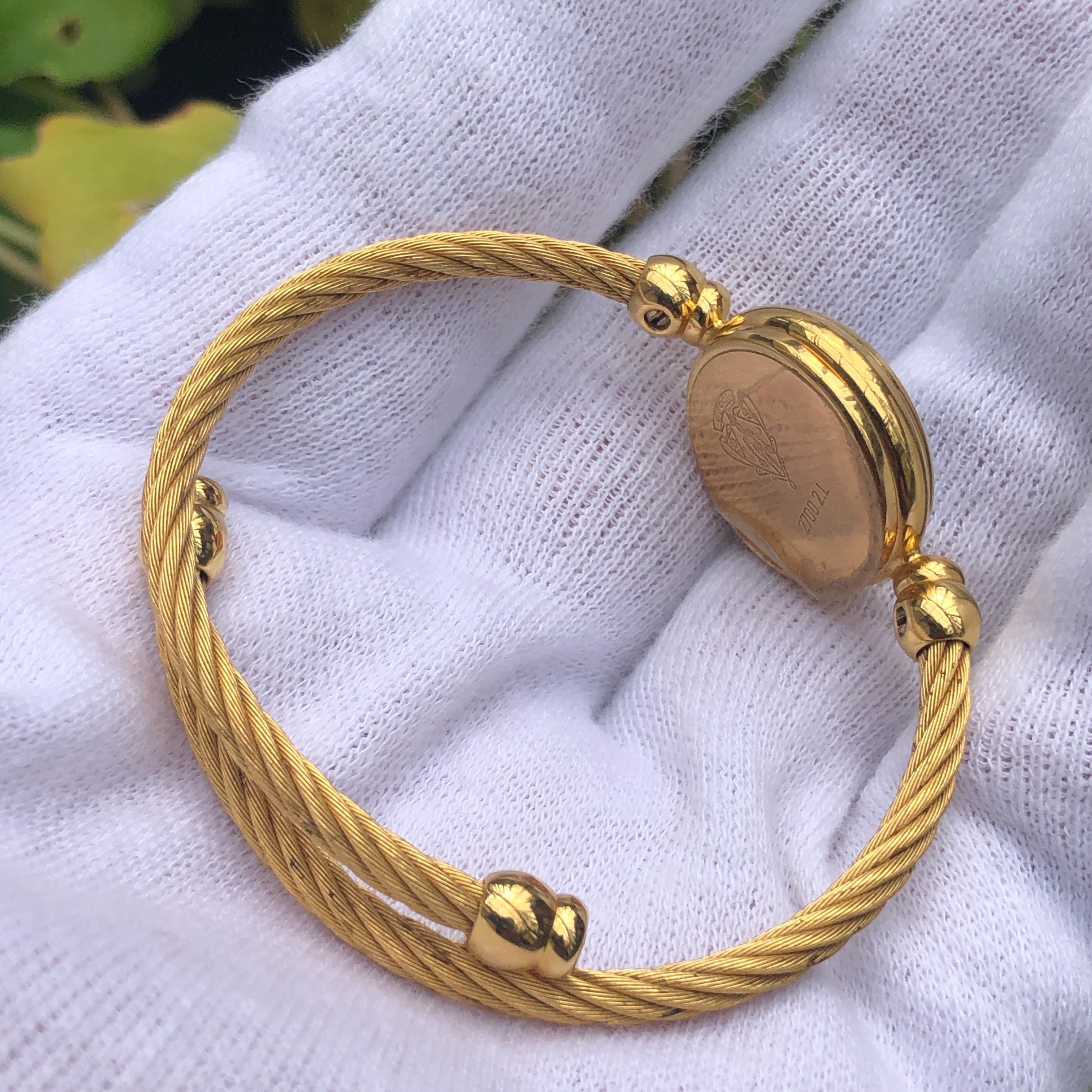 RARE VINTAGE GUCCI 2700.2.L Series Flexible Twisted Bangle 