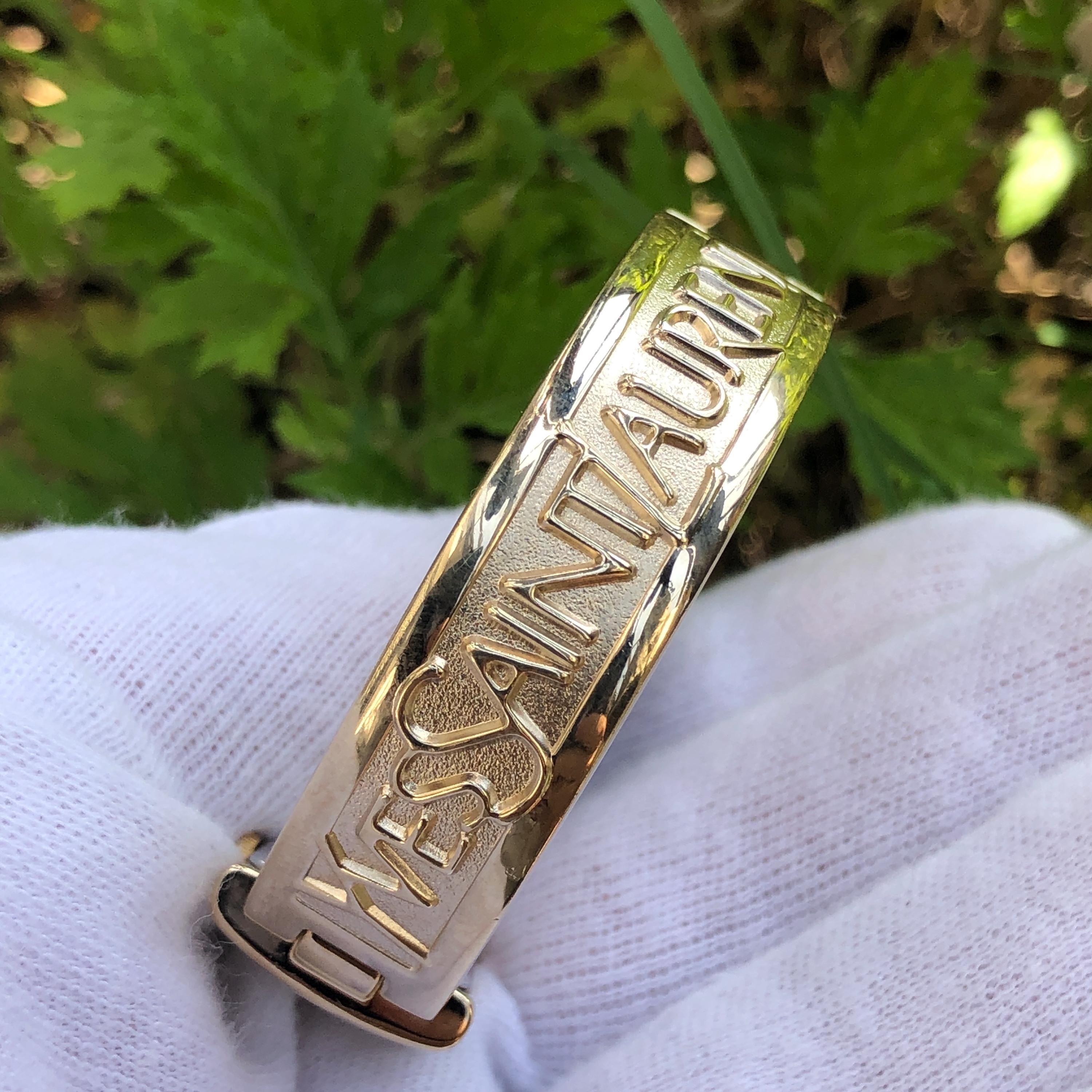 Yves Saint Laurent バングルウォッチ Vintage YSL Yves Saint Laurent Mother of Pearl Gold Plated