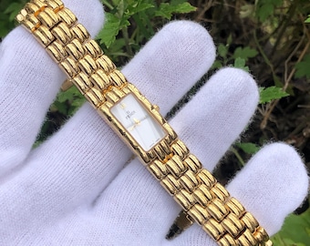 RESERVED Vintage Fendi Orology 670L Gold Plated Watch: White Dial, Box & Papers Good Enough