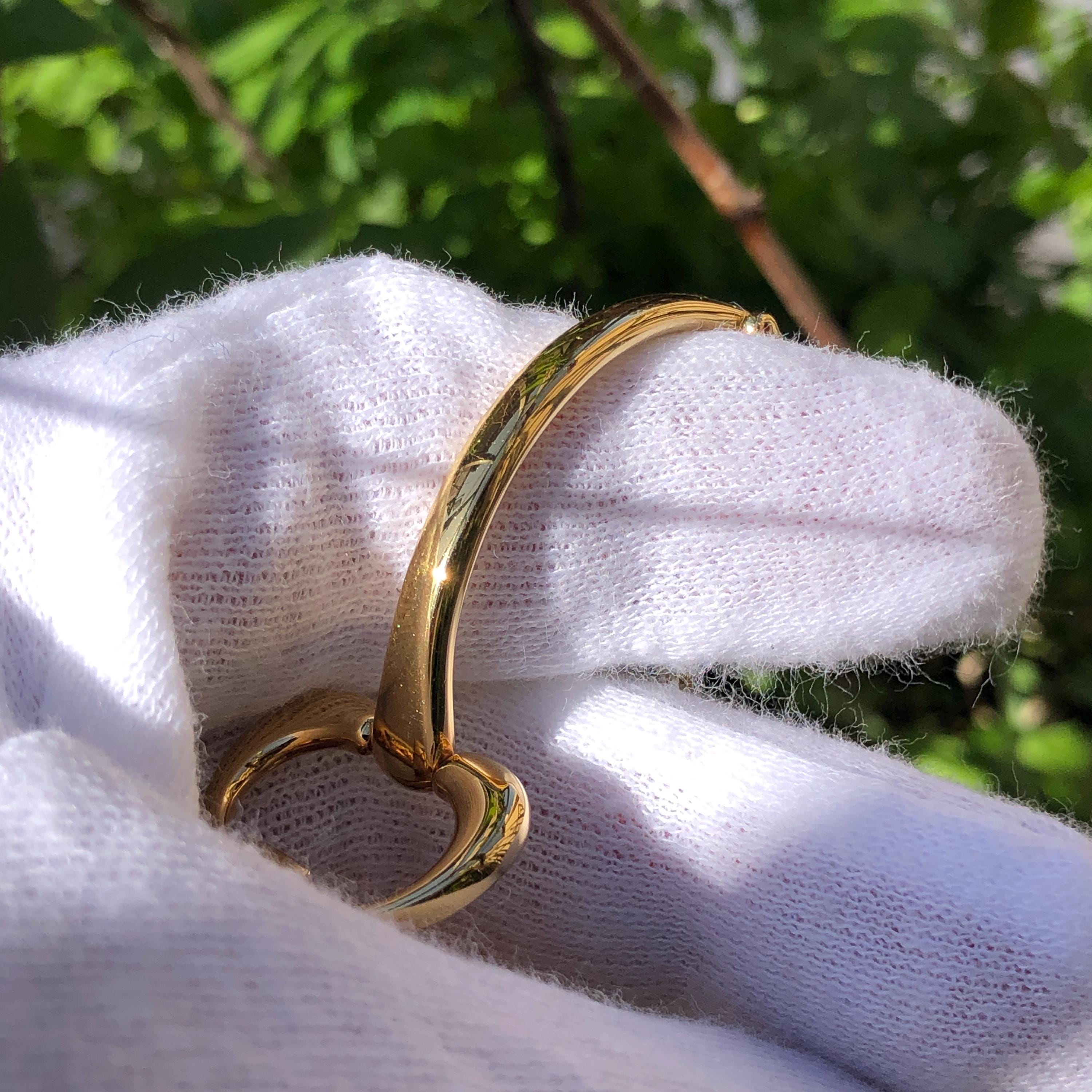 希少なヴィンテージグッチ1600ゴールドメッキバングルタイプホース