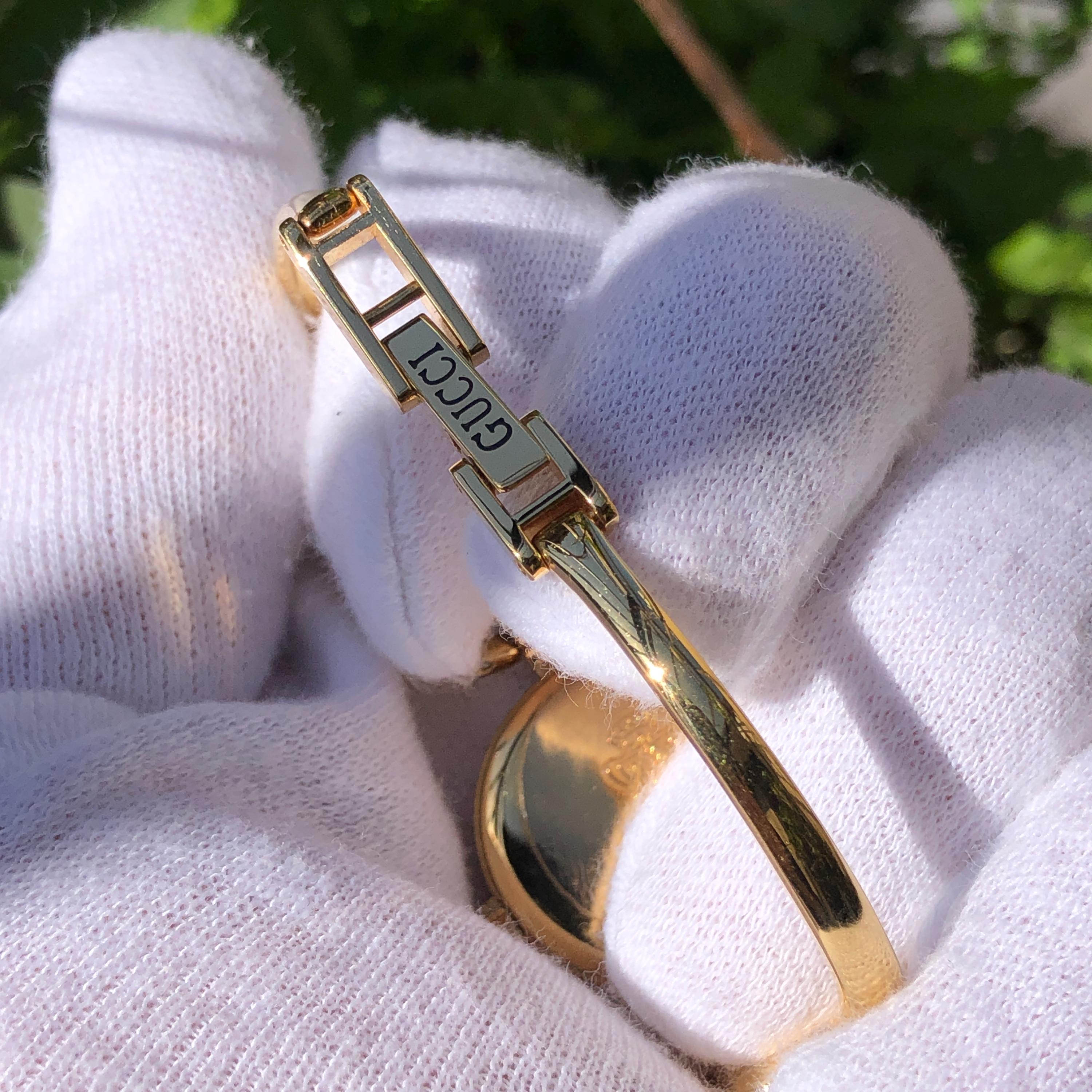 希少なヴィンテージグッチ1600ゴールドメッキバングルタイプホース