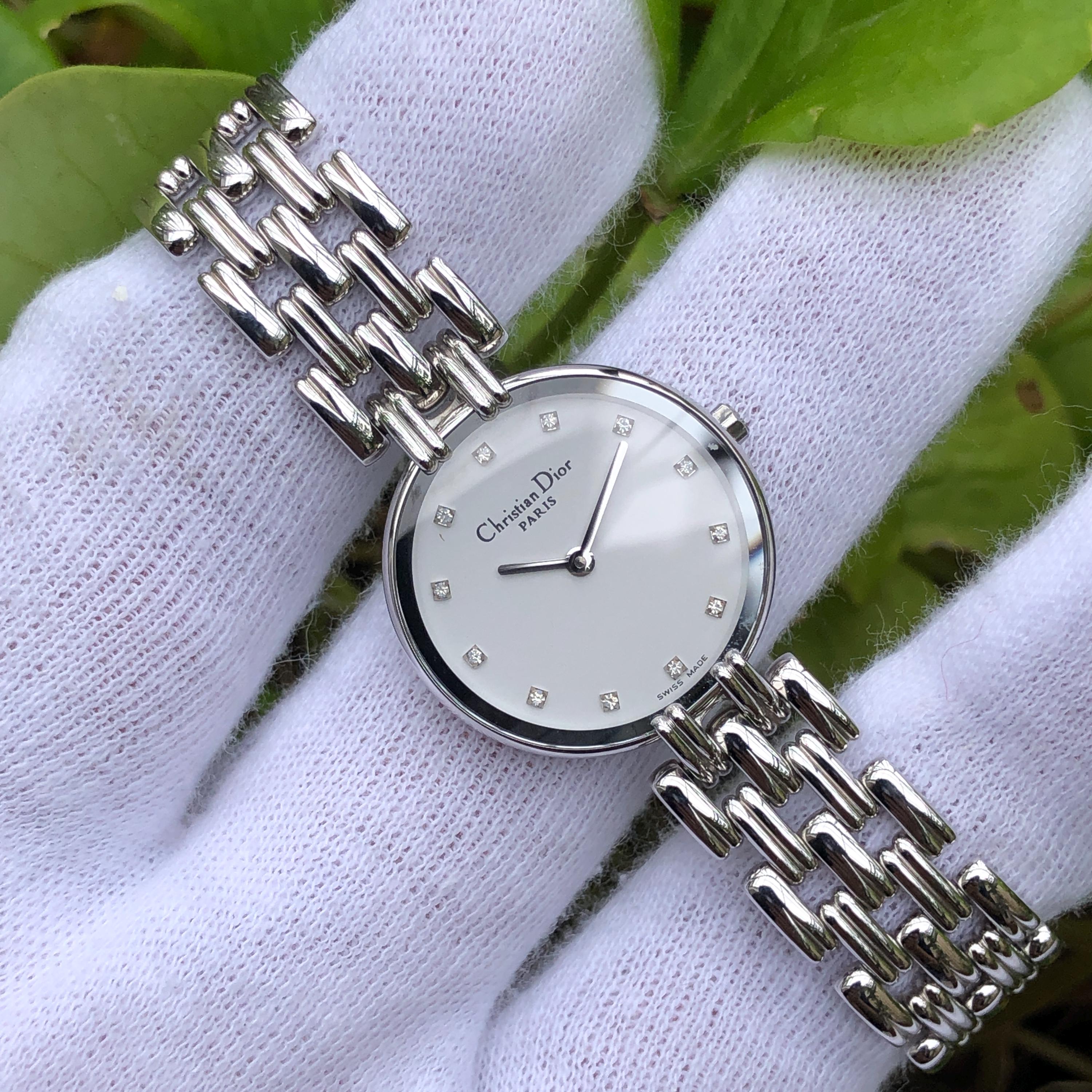 Reserved RARE Vintage Christian Dior Bagheera D44-120 Silver Tone