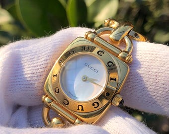 14k Gold Gucci Watch Vintage RARE Bracelet Highly Collectible with Bezels s_wp_66ca4a940a60d5ff61366d15.webp main image 4