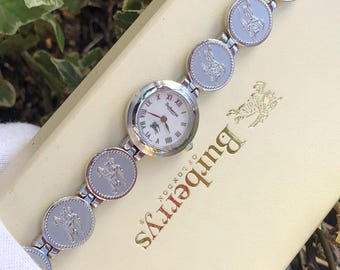 Vintage Burberry Gold Plated Chain Watch - Etsy