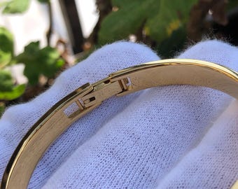 Rare Vintage Givenchy Bangle Watch: Millesime Bluish Dial, Gold