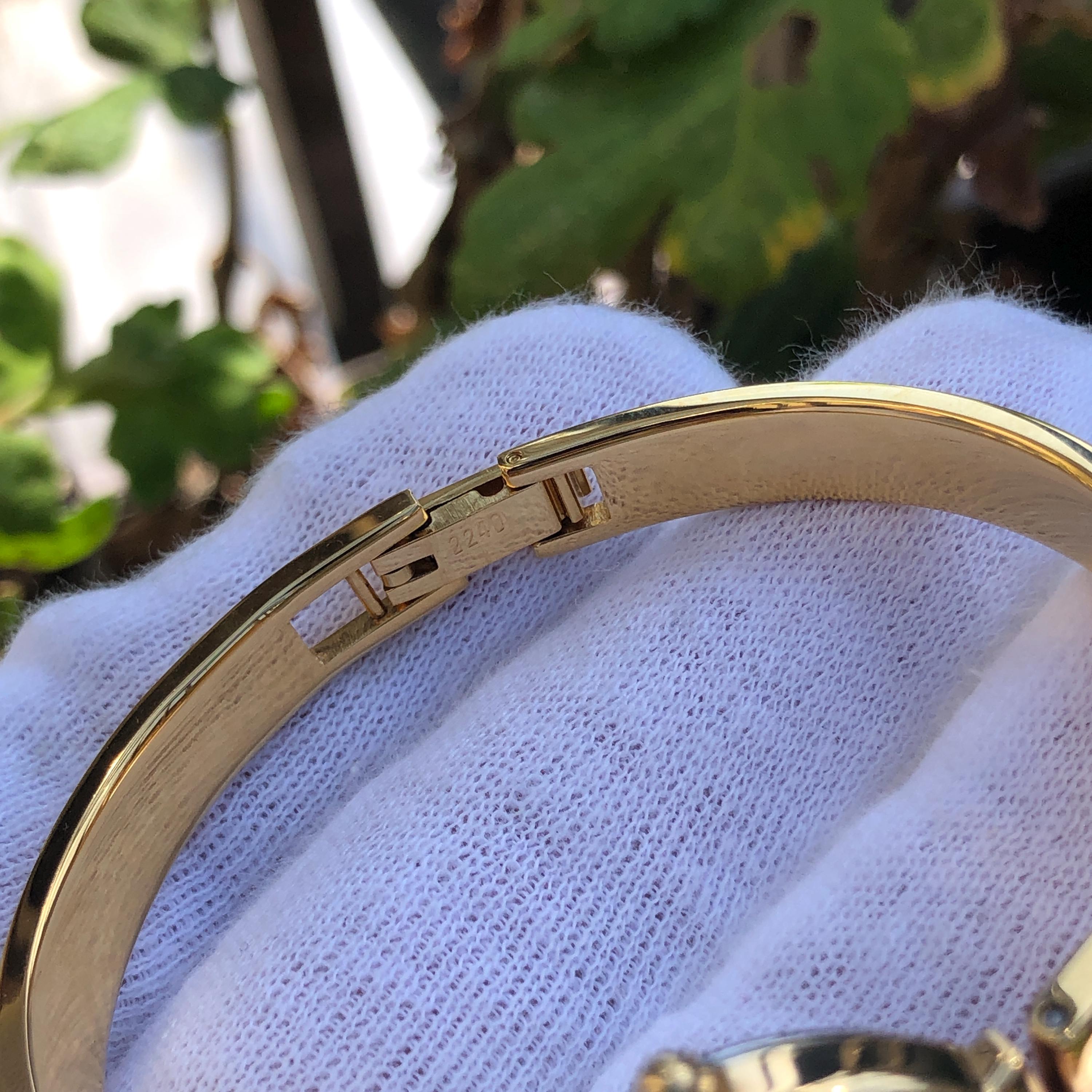 Rare Vintage Givenchy Bangle Watch: Millesime Bluish Dial, Gold