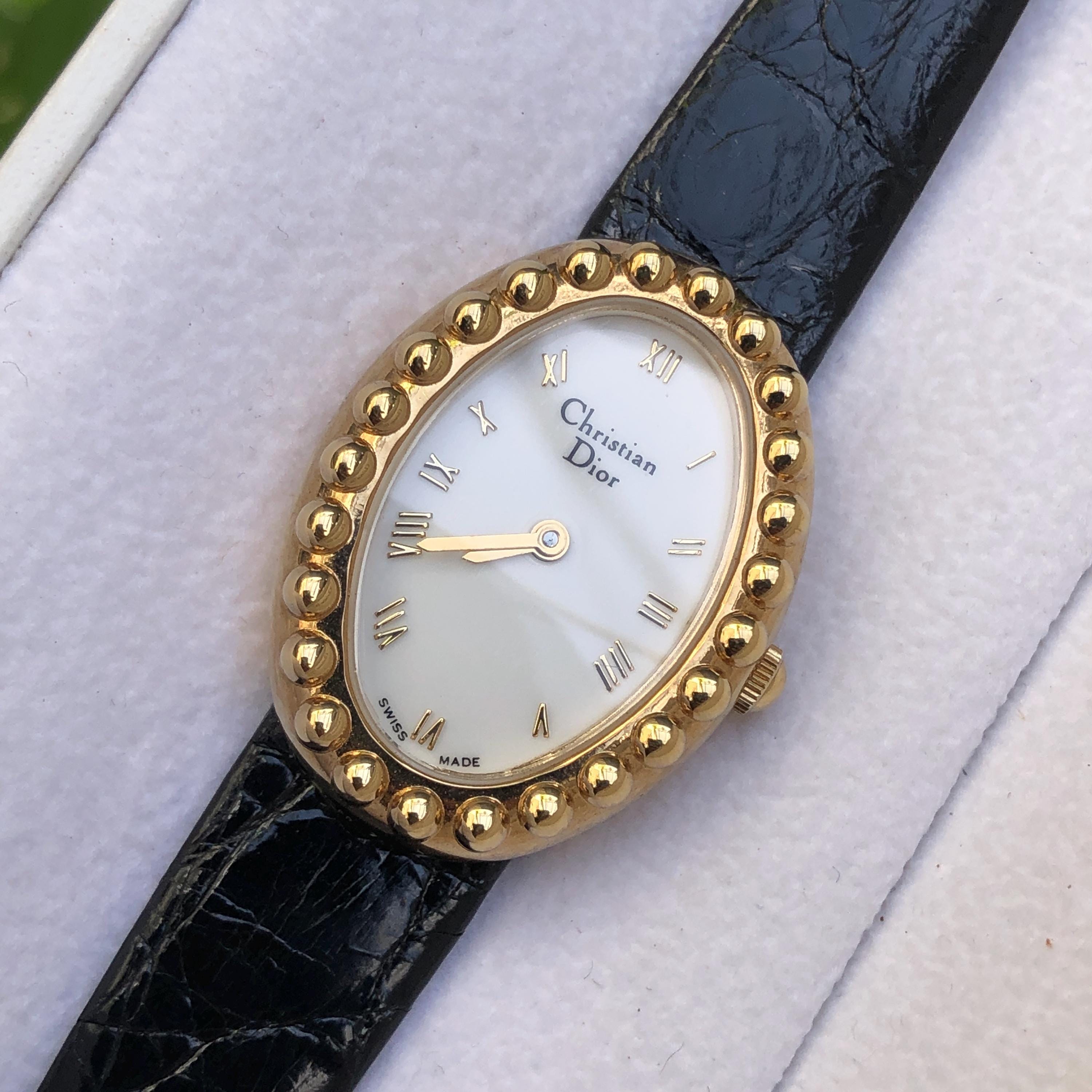 Vintage Christian Dior Baignoire Watch: 20 Micron Gold Plated