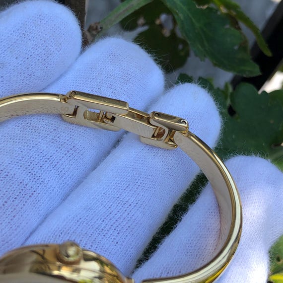 For PETITE Hands VINTAGE GUCCI 1400L Gold Plated Bangle Type