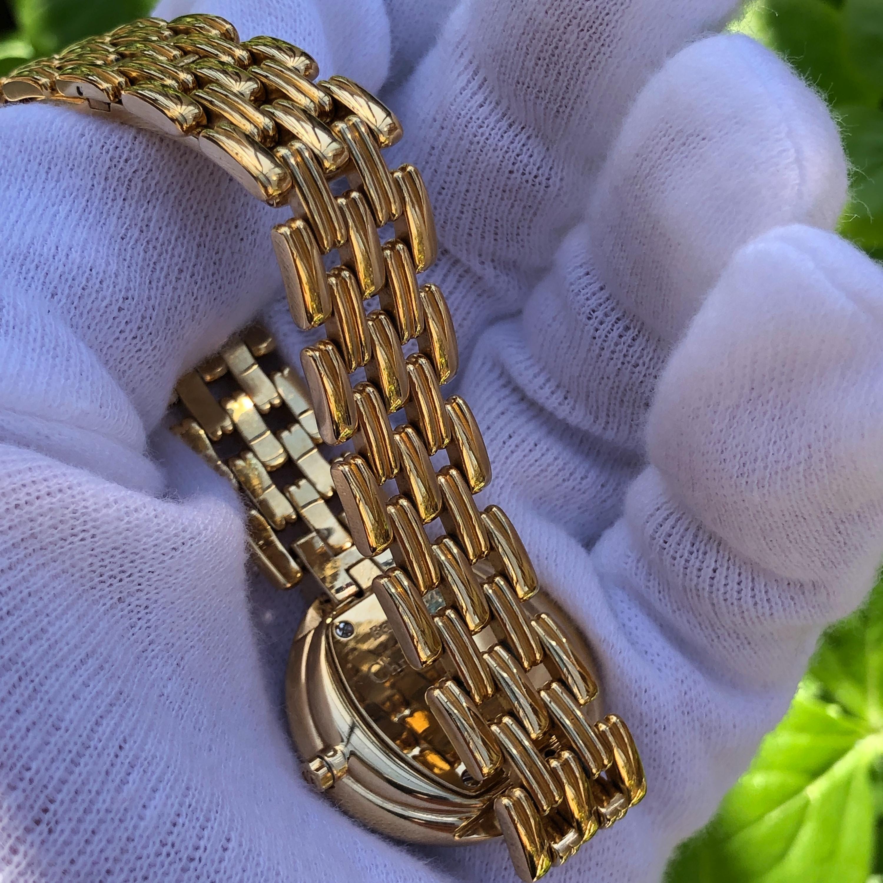 RARE Vintage Christian Dior BAGHEERA Black Moon Gold Plated Lady's