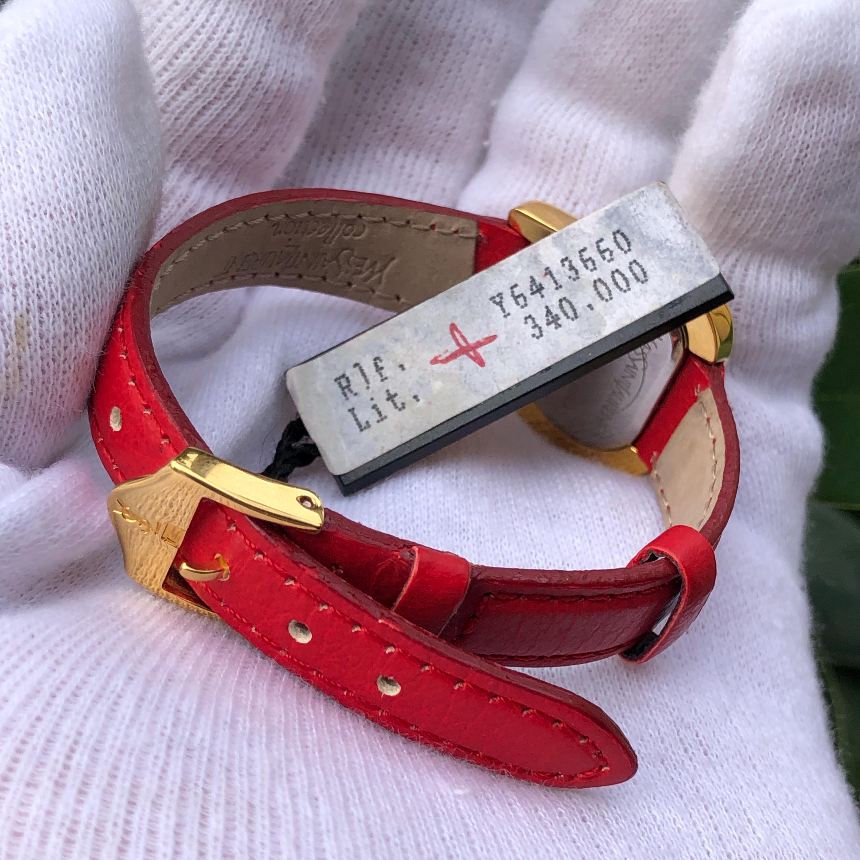 Vintage YSL Heart Watch: Gold Plated, Leather Strap, Small Size - Etsy