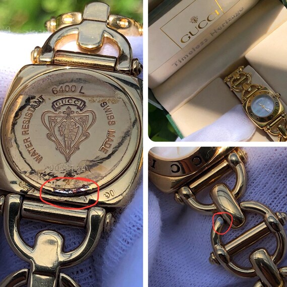 GUCCI 6400L/ゴールド Gucci 6400L Watch Horsebit Quartz Women's Gold White Dial