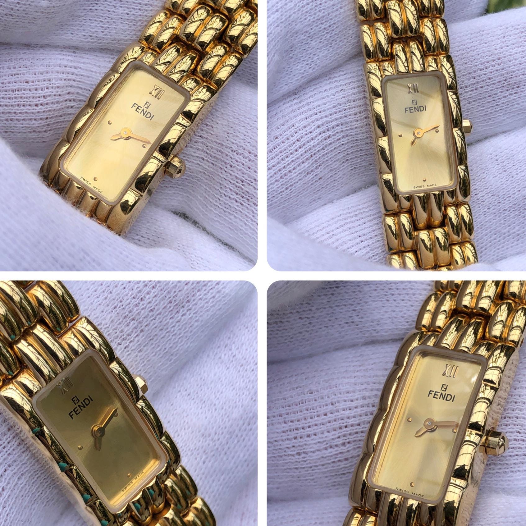 Reserved RARE Vintage FENDI Orology 670L Golden Dial Gold Plated
