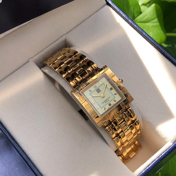 Vintage GIVENCHY APSARAS Watch: Gold Square Face, Box & Papers - Etsy