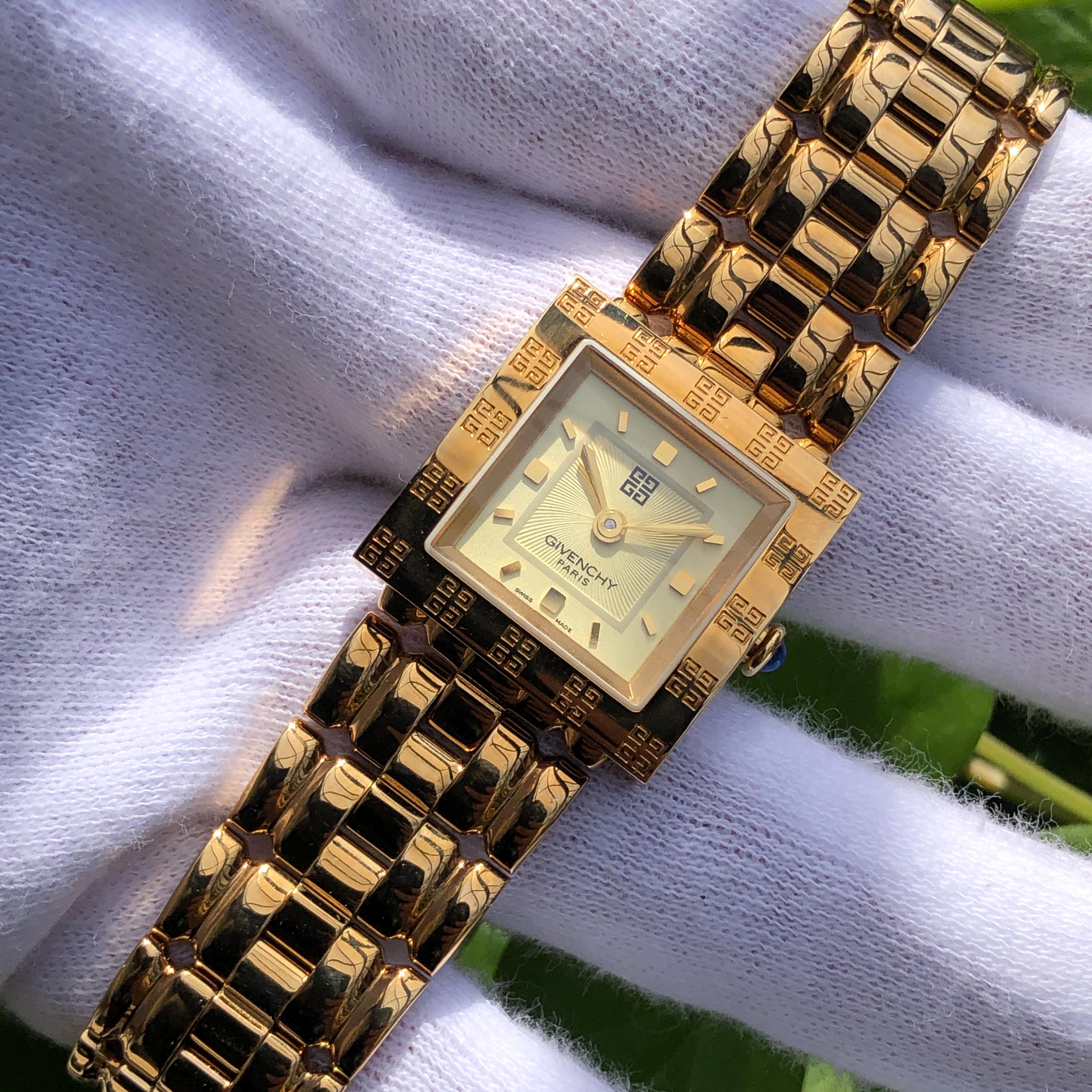 Vintage GIVENCHY APSARAS Watch: Gold Square Face, Box & Papers - Etsy
