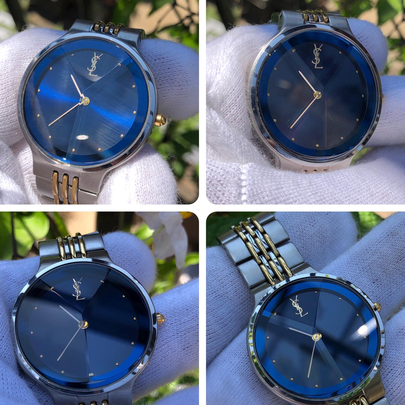 Reserved Rare Vintage YSL Yves Saint Laurent Watch: Blue Dial