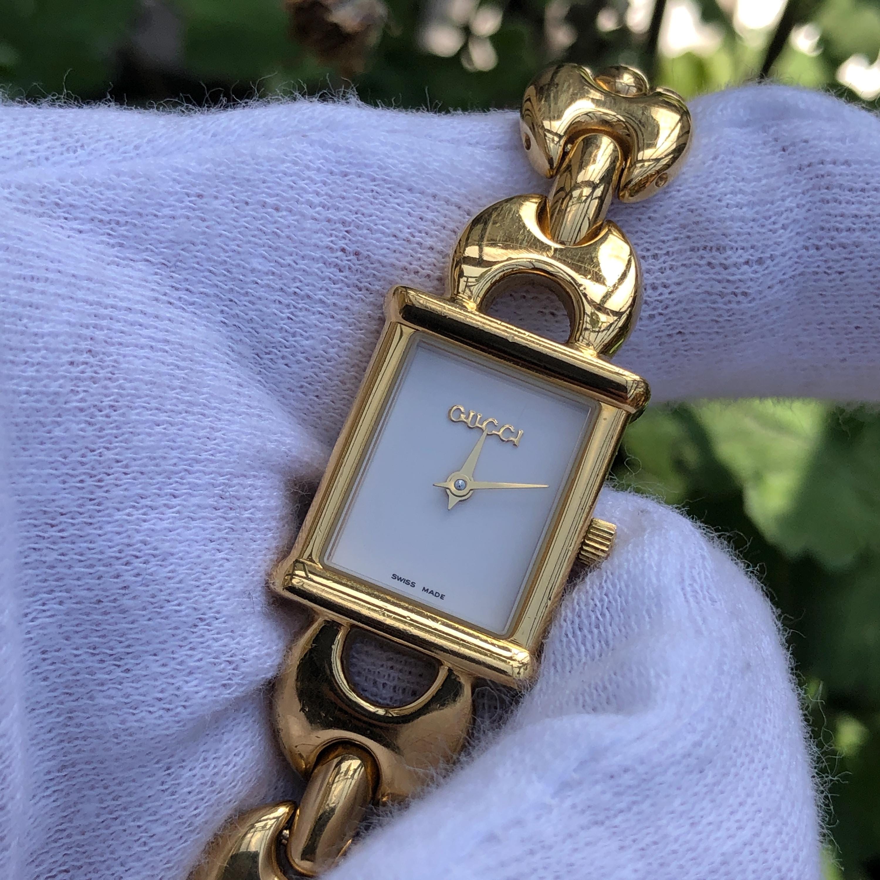 希少なヴィンテージグッチ1800L交換可能なストラップブレスレット