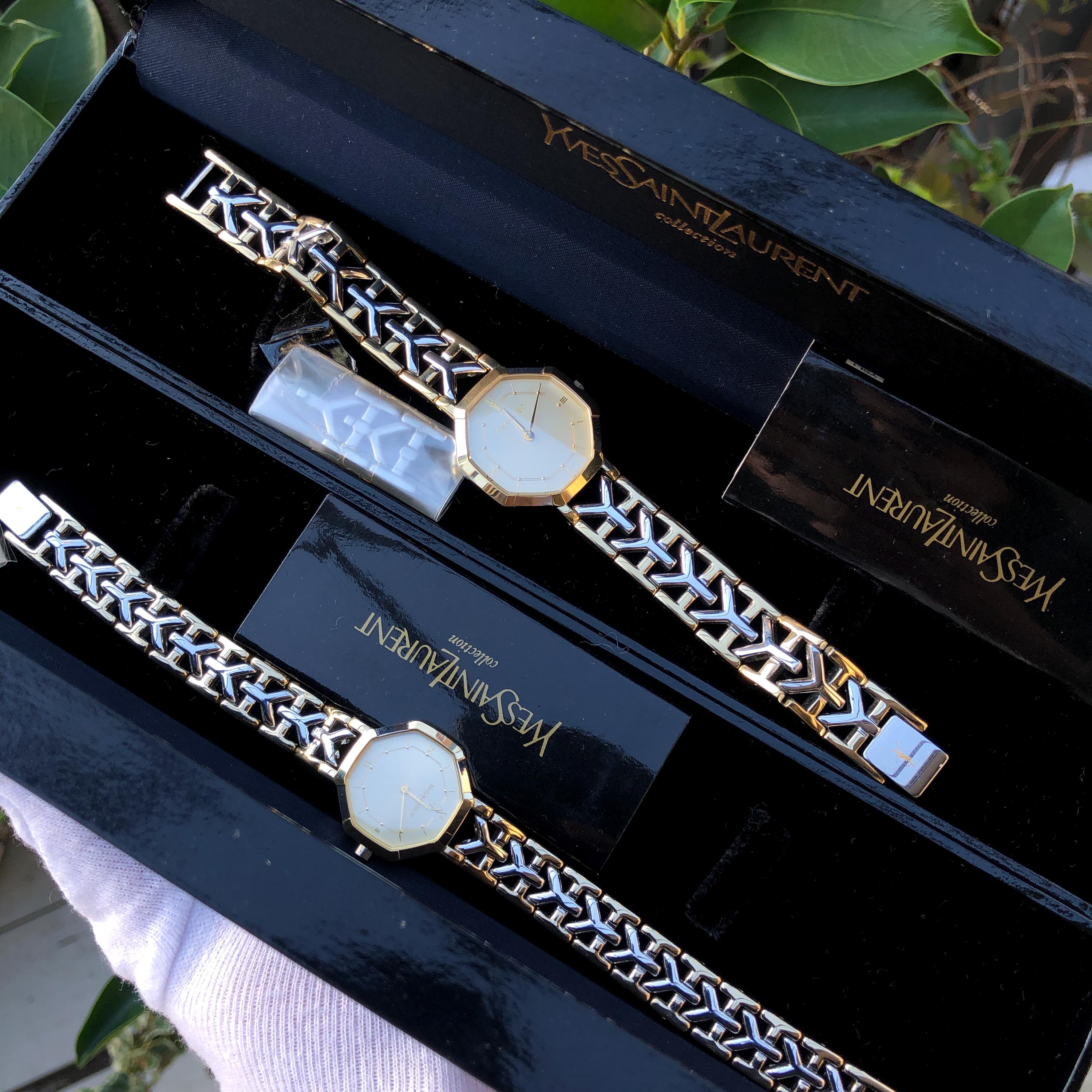 ヴィンテージ YSL イヴ・サンローラン オクタゴン ウォッチ セット