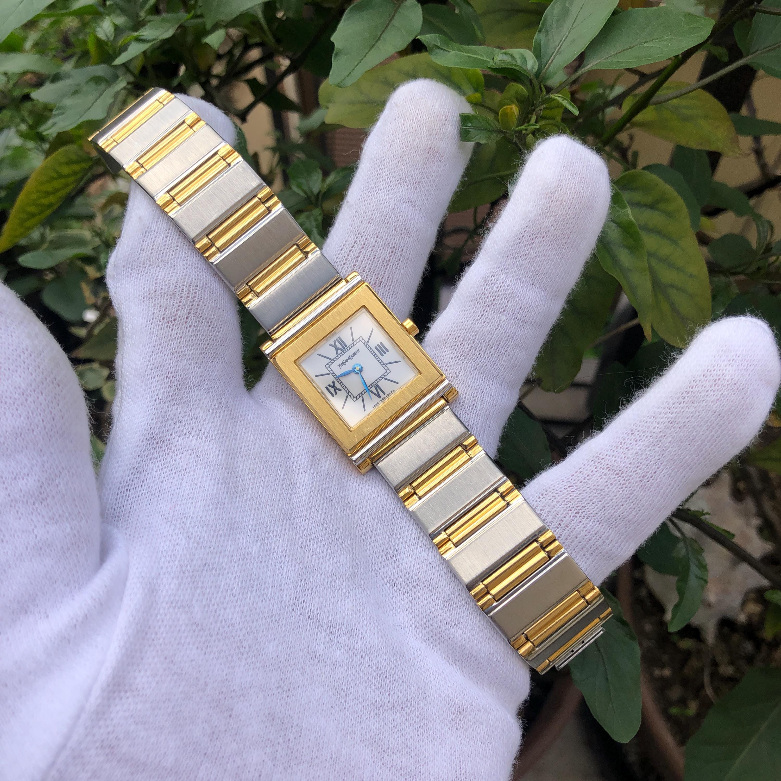 RARE Vintage YSL Yves Saint Laurent Tank 2.5cm Case Face Dual
