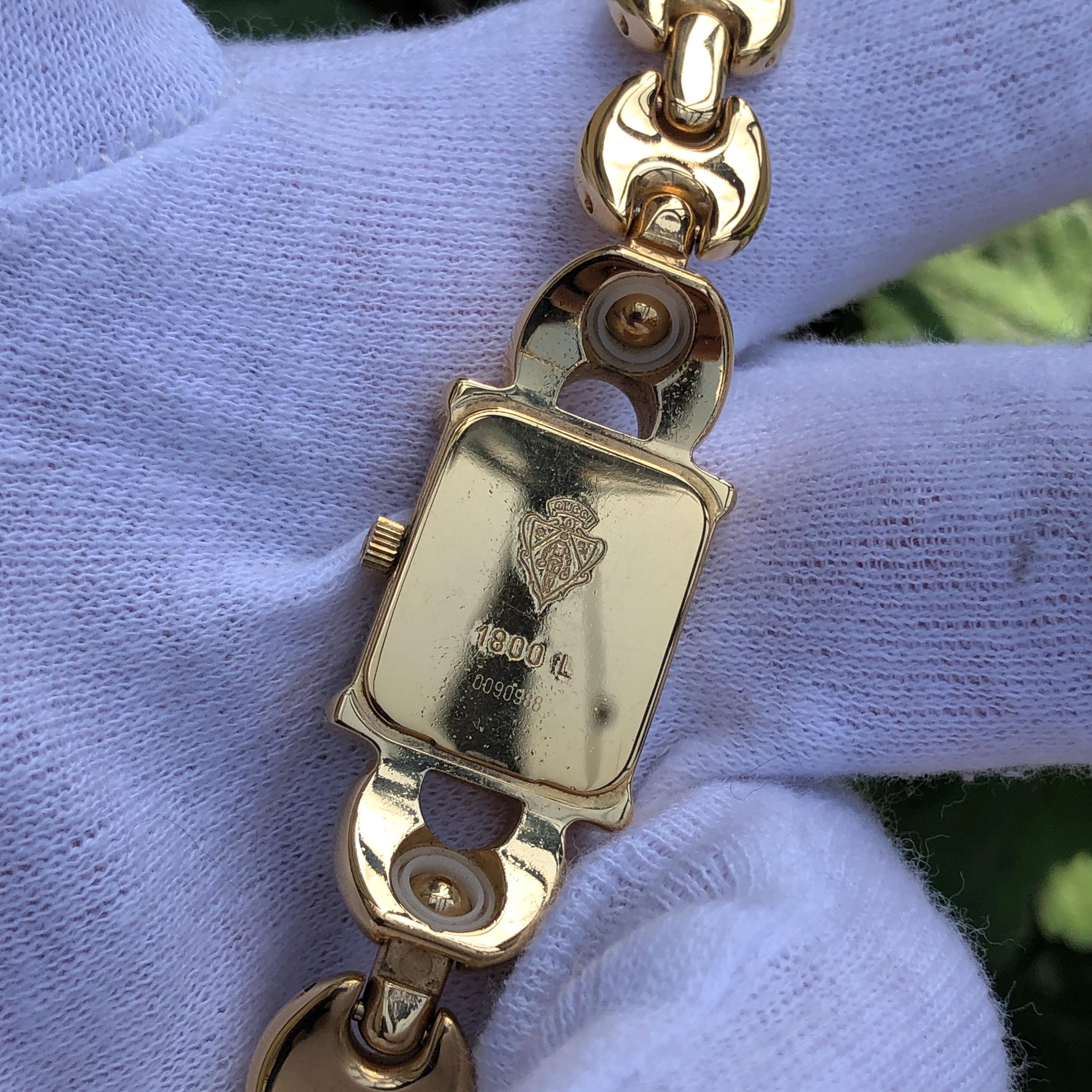 希少なヴィンテージグッチ1800L交換可能なストラップブレスレット