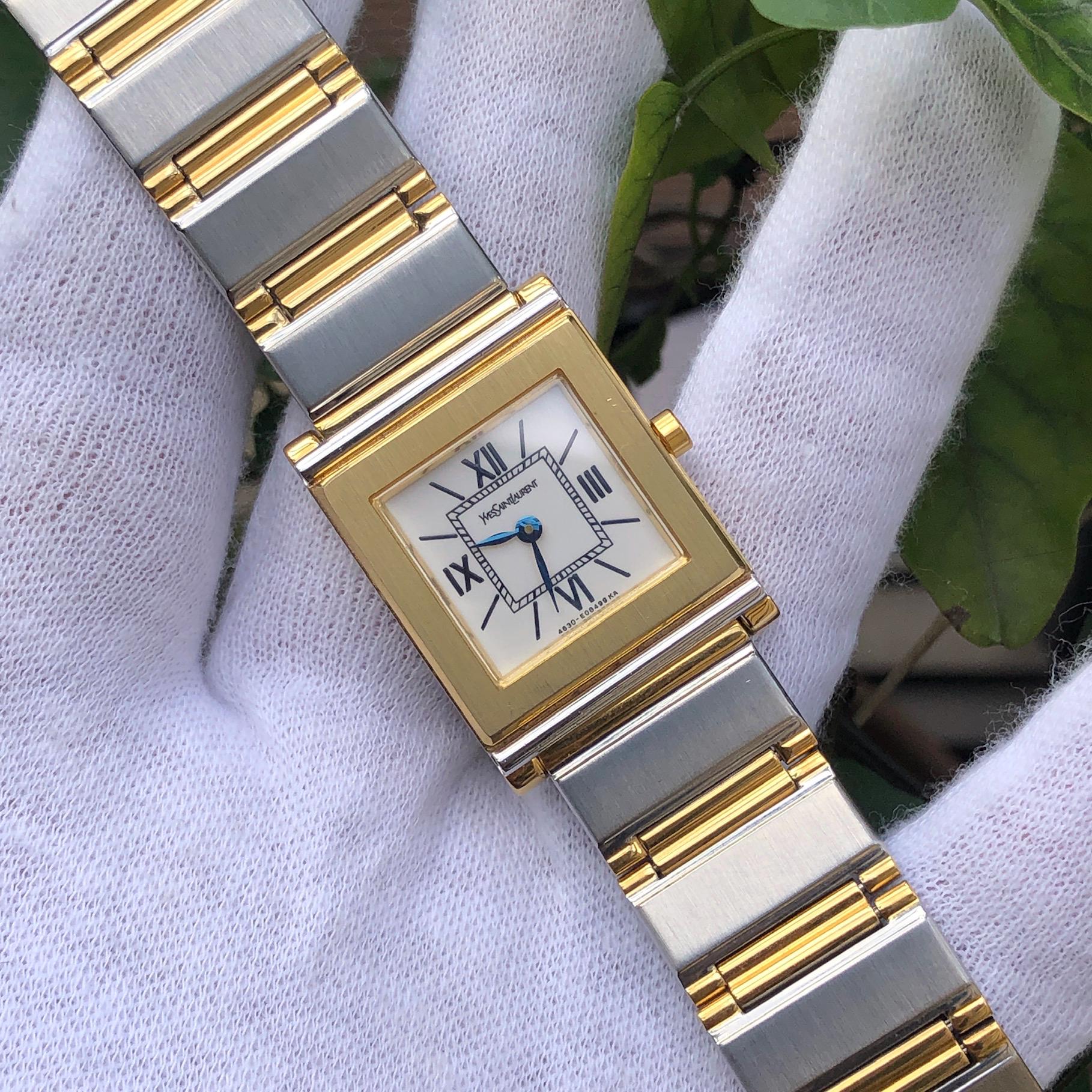 RARE Vintage YSL Yves Saint Laurent Tank 2.5cm Case Face Dual