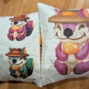 Palia TWO "Chappa Style" Pillows Multi color on white. 8x8" each. 2 for price of 1 sale! display or chair! Gaming fans! Maji Market Chappas!