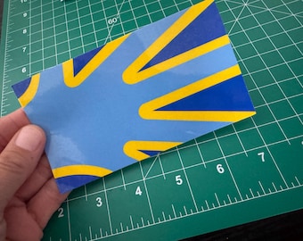ASL Deaf Awareness Flag Waterproof vinyl sticker multiple sizes