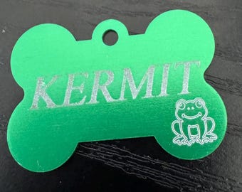 Custom Deep Engraved Stainless Steel Pet ID Tag - Personalized Dog Cat Tag